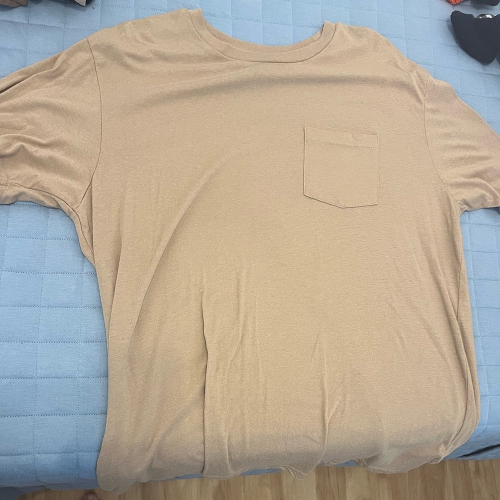 Brixton Men’s Shirt Tan Size Large